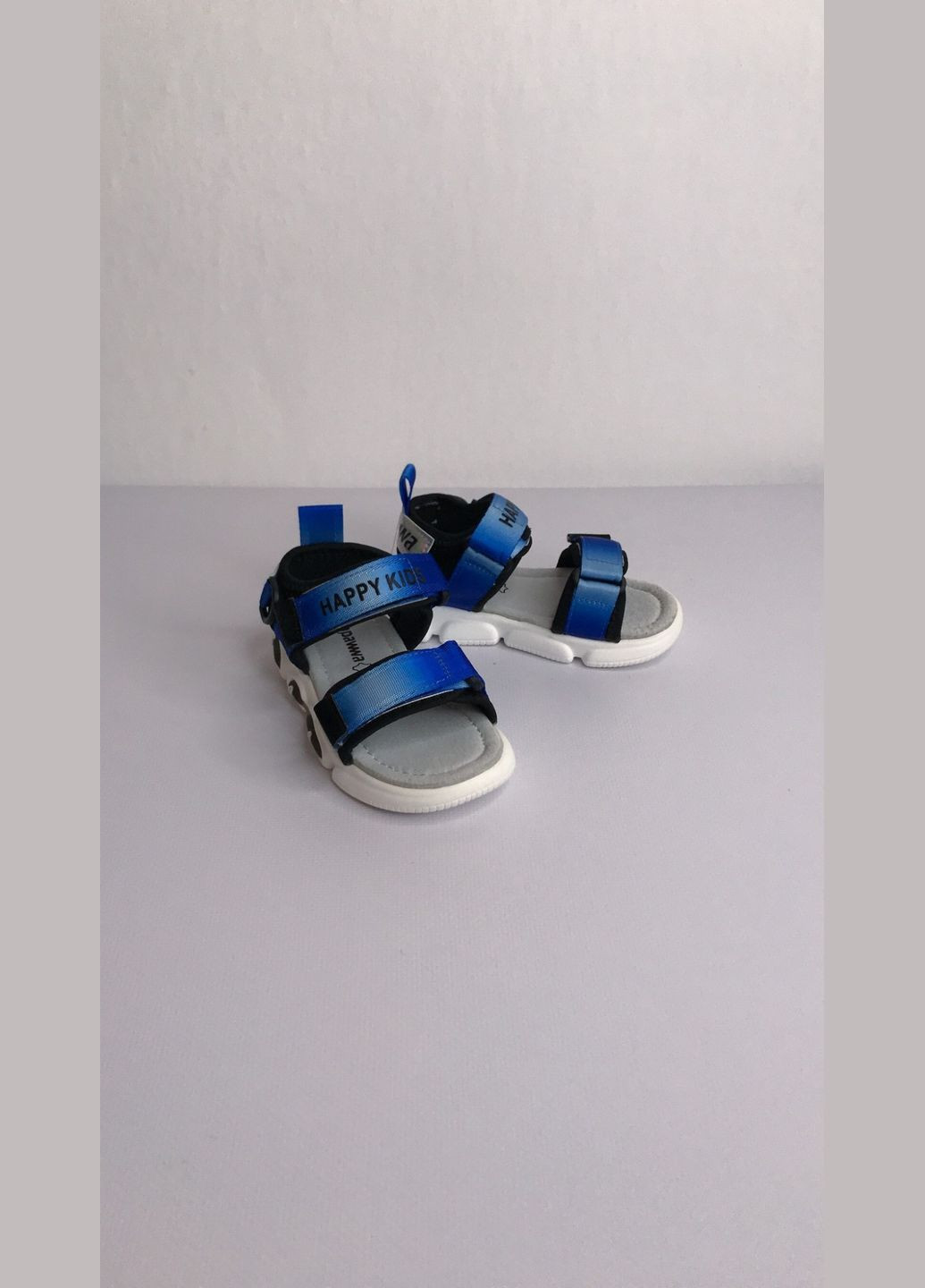Дитячі сандалії з підсвіткою 21 р 14,3 см синій артикул Б319 Apawwa (292395189)