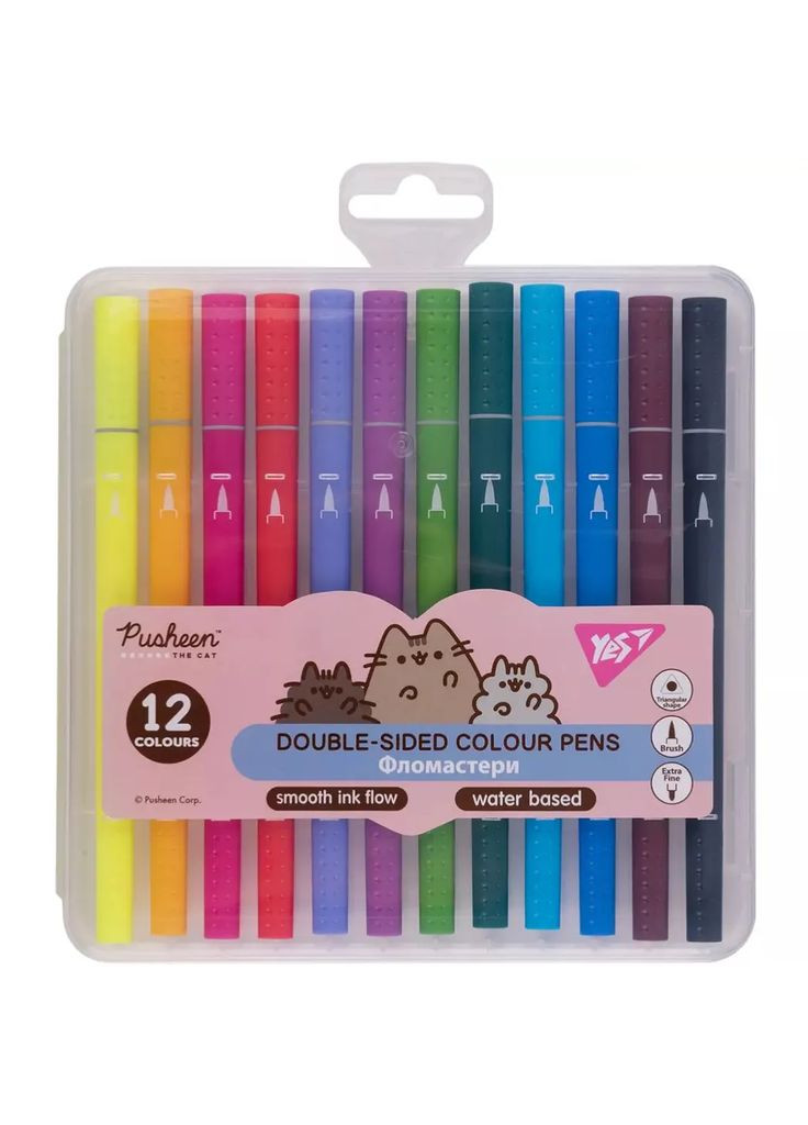 Набір фломастерів двосторонніх Pusheen 12 кольорів (650573) Yes (362538496)