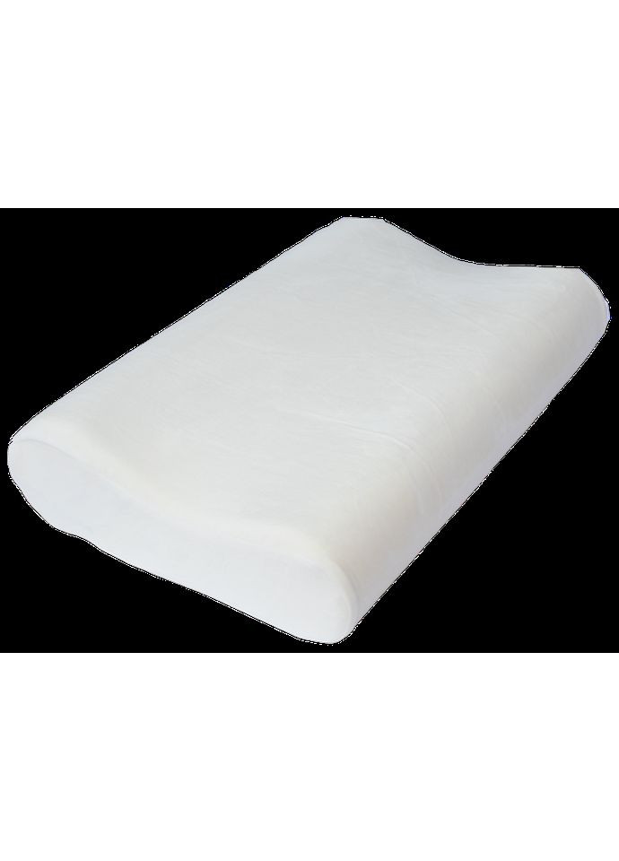 Ортопедична подушка для дорослих з ефектом пам'яті з валиками м'яка 58х40см XL Хмаринка J2526 Молочна 40x58 см Olvi (372889979)