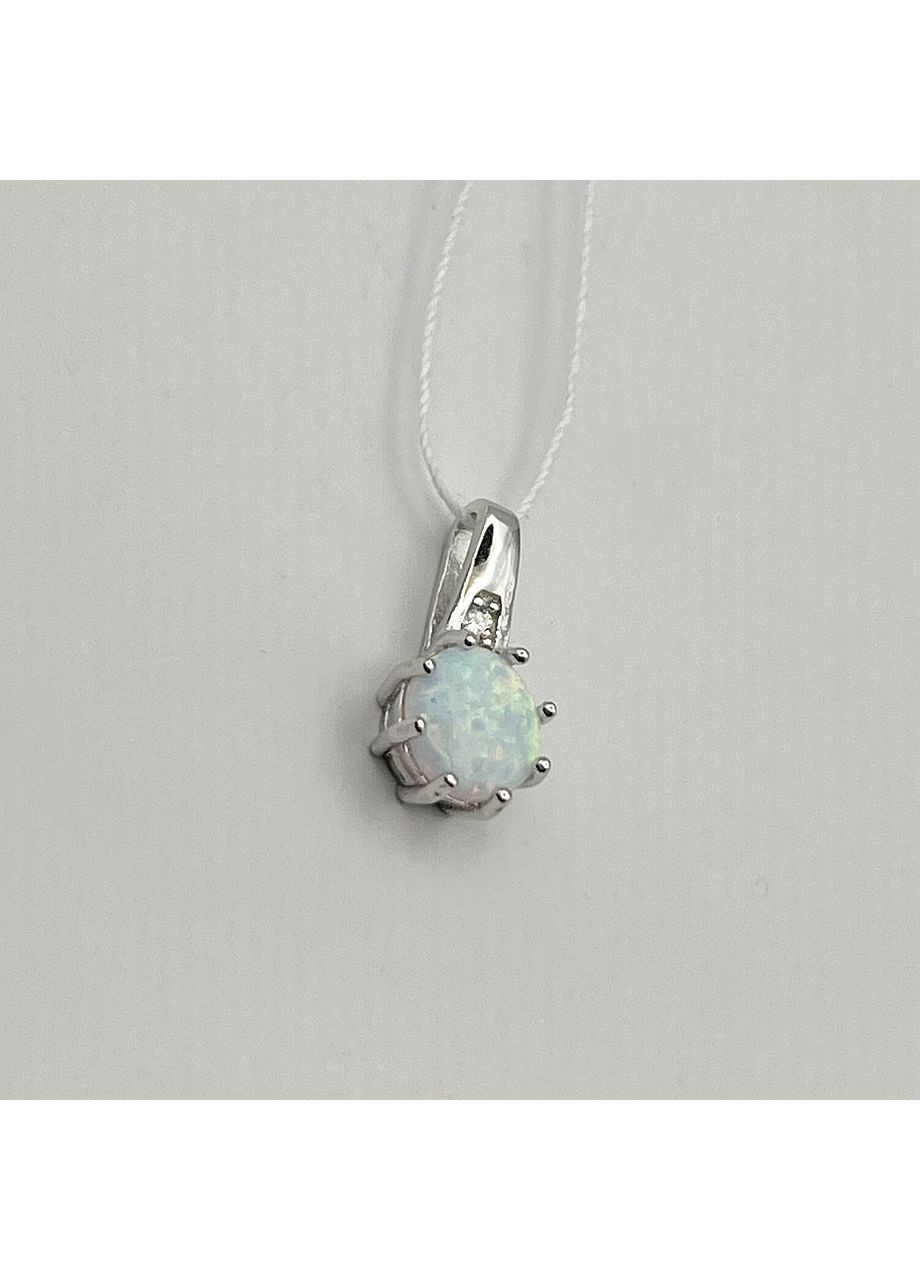 Срібний кулон з білим опалом 0,95 г No Brand (369737751)