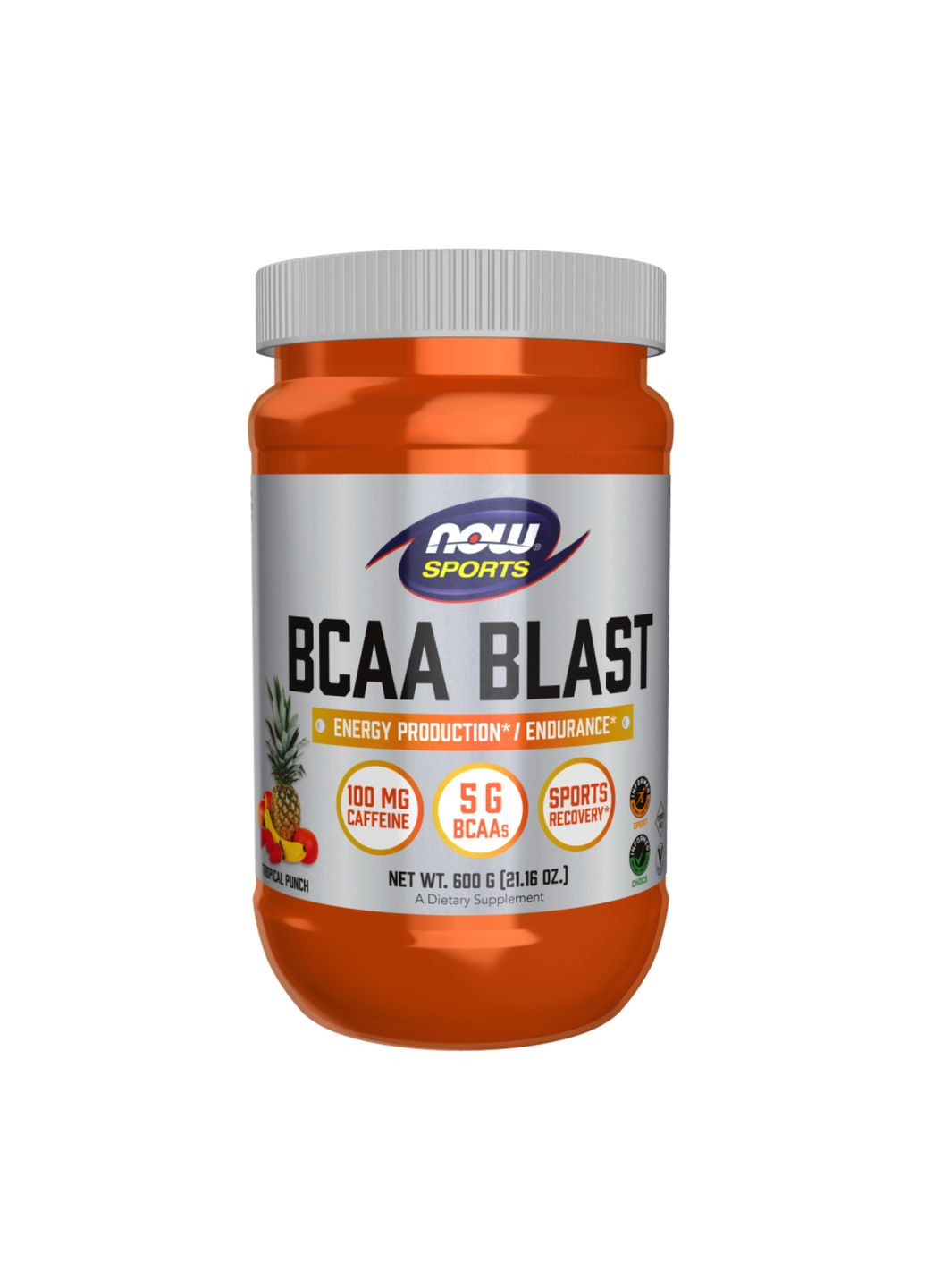 Амінокислоти BCAA Blast Powder - 600g (Tropical Punch) Now Foods (322722005)