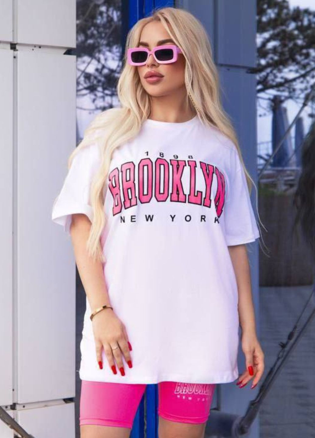 Летний женский костюм с футболкой и велосипедками. Allthings (329692898)