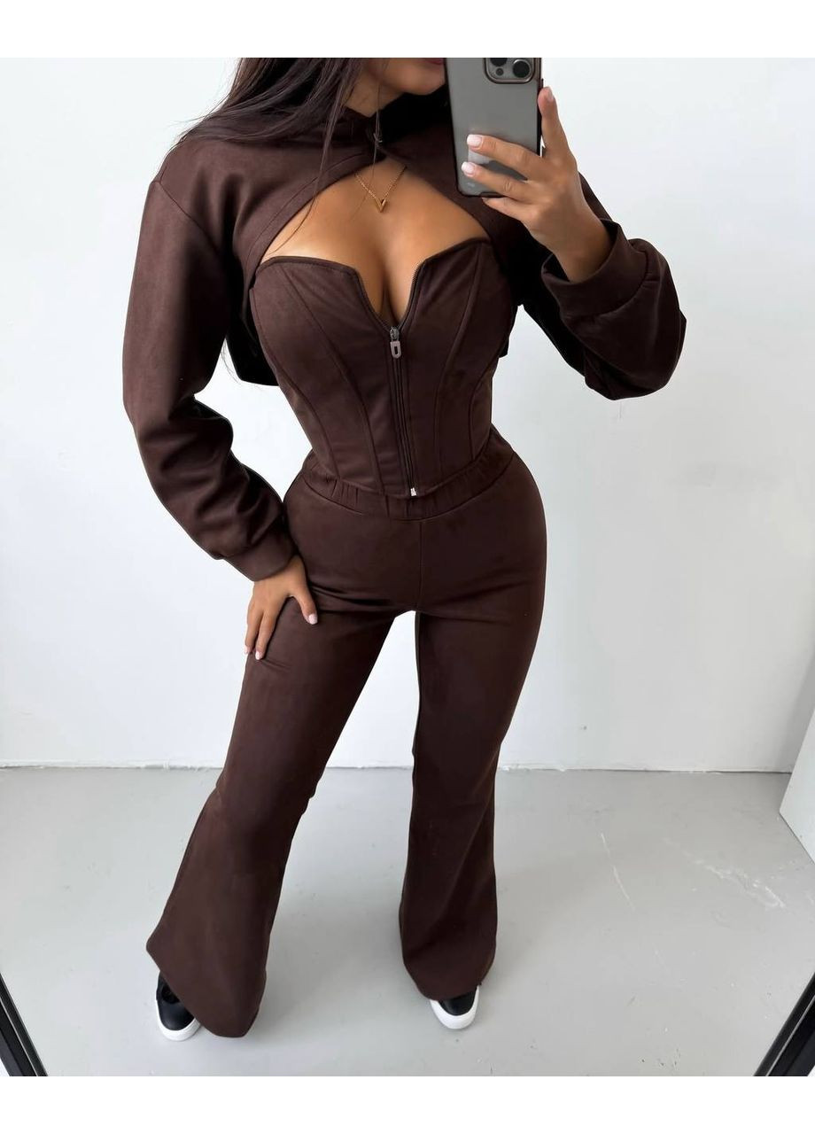 Жіночий замшевий костюм трійка Avanti (361677336)