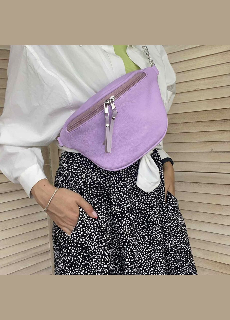 Якісна жіноча бананка сумка на груди з ланцюжком, міні сумочка яскрава Блакитний No Brand (334731219)