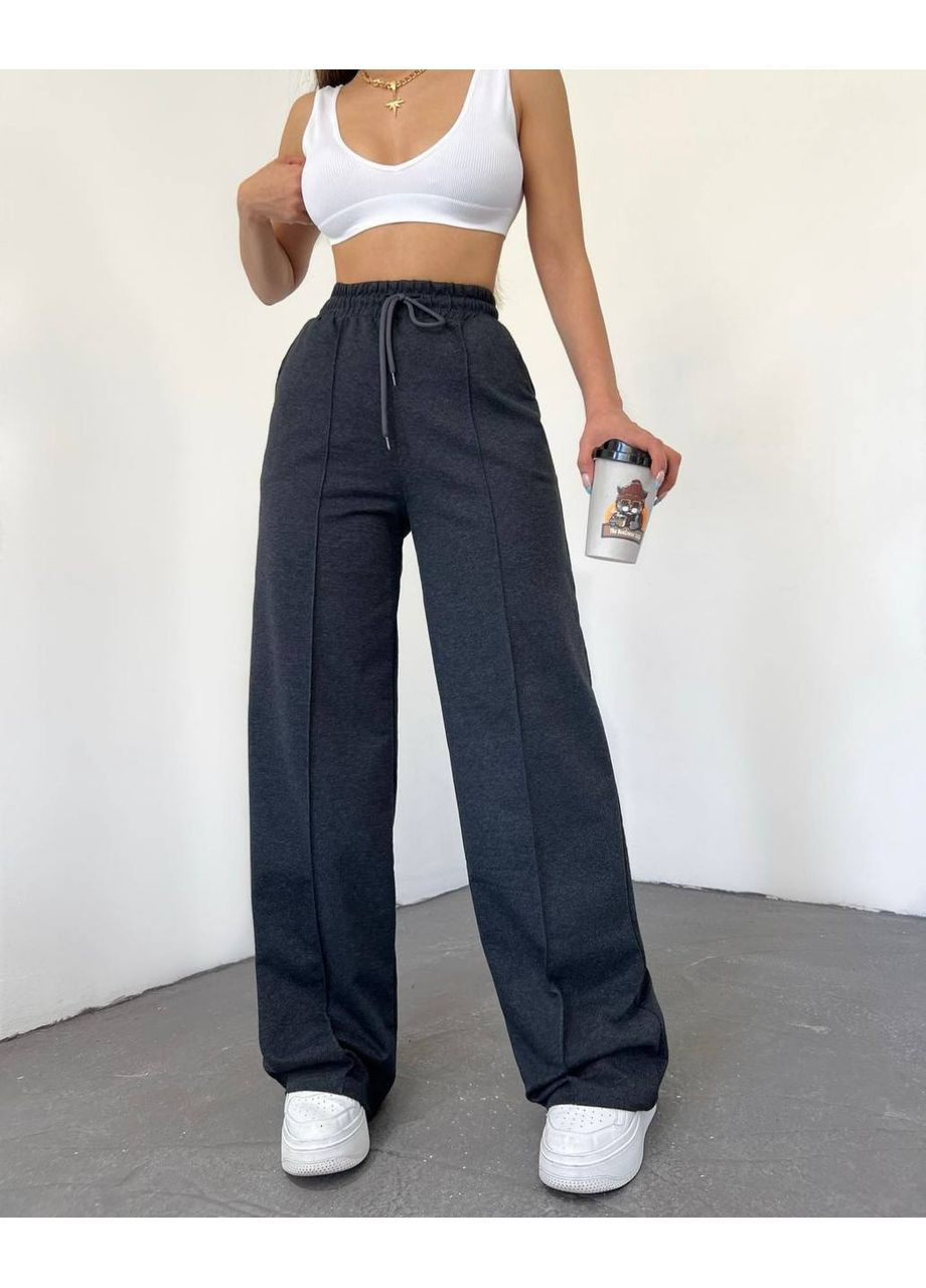 Базовые СПОРТИВНЫЕ ШТАНЫ с декоративными пересрочками More_bboutique Штани (368636037)