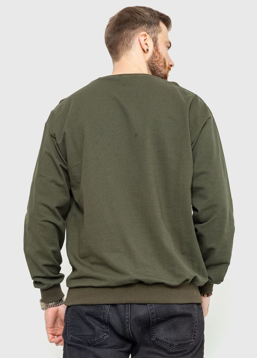 Хаки свитшот мужской однотонный, цвет бежевый, Ager (266815028)