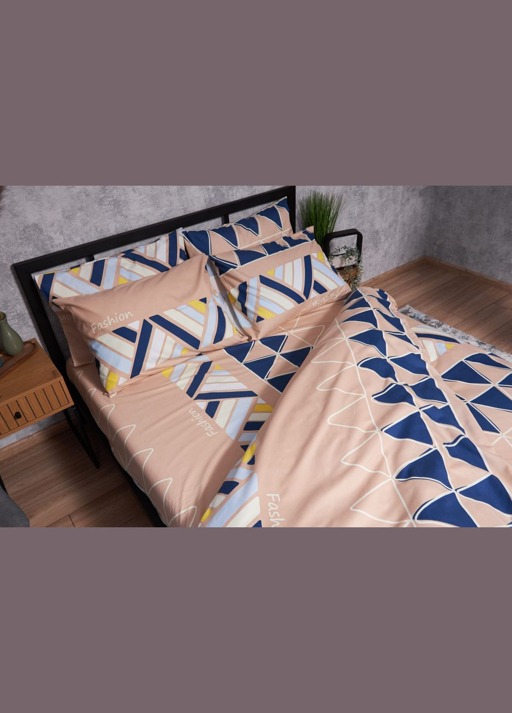 Комплект постільної білизни Полісатин Premium полуторний євро 160х220 наволочки 4х70х70 (MS-820002812) Moon&Star Fashion (286761804)