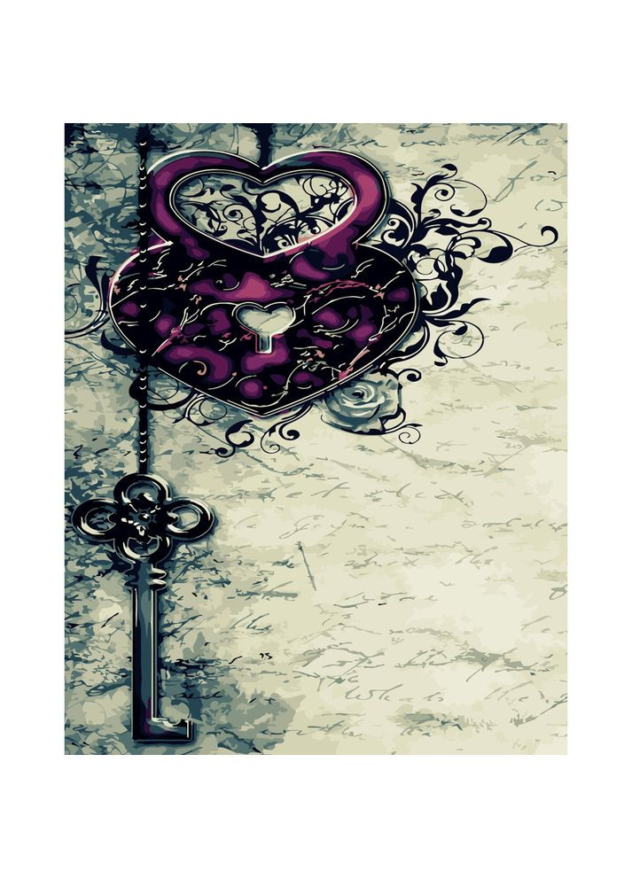 Картина за номерами Ключ від серця см абстракція для творчості хобі Strateg (369759051)