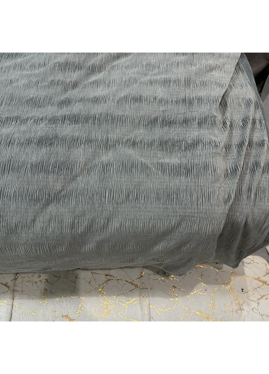 Постільна білизна "Luxury Жатка Велюр" (Євро). 200х230 см графітового кольору. No Brand (367912400)