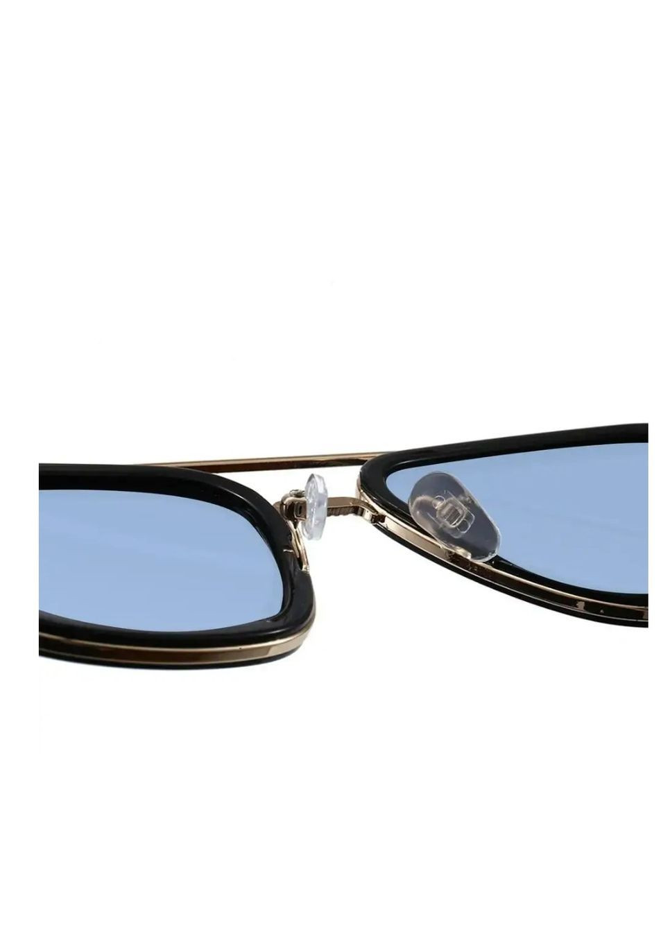 Окуляри чоловічі Тоні Старка сонцезахисні ретро блакитні у сріблястій металевій оправі поляризовані UV400 стиль унісекс No Brand (364859661)