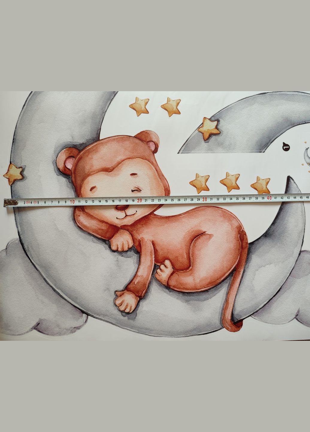 Виниловые наклейки на стену Обезьянка спит на луне (лист 40 х 60 см) Б394-76 No Brand (302242476)