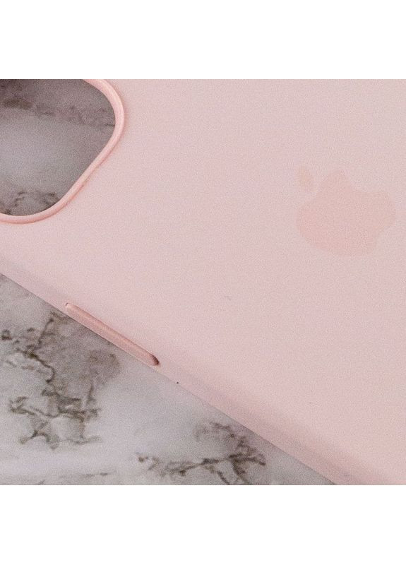 Чехол Silicone case (AAA) с MagSafe и Animation для Apple iPhone 13 (6.1") Бледно розовый Epik (372499114)
