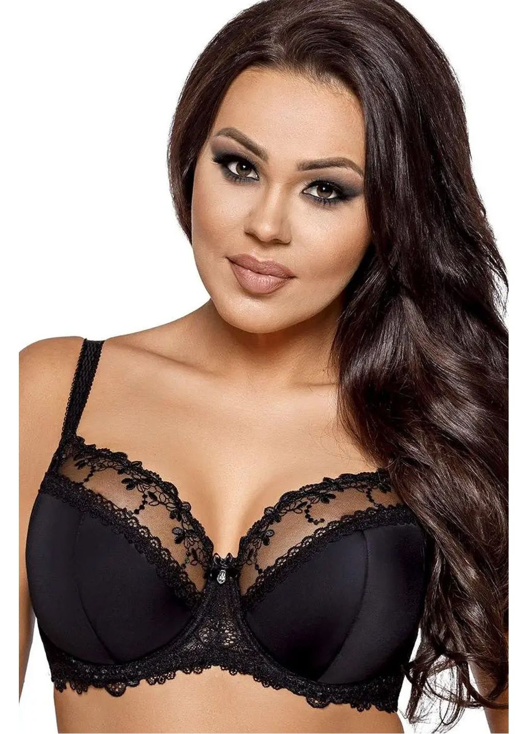 Чорний бюстгальтер напівм'який 1030 novato black Ava бавовна, поліамід, еластан