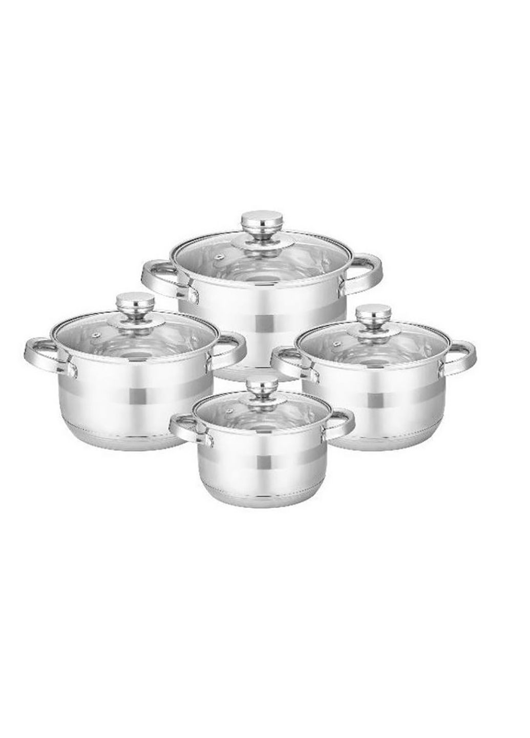 Набір каструль з нержавіючої стали 8 предметів EB-3708 Edenberg (334674318)