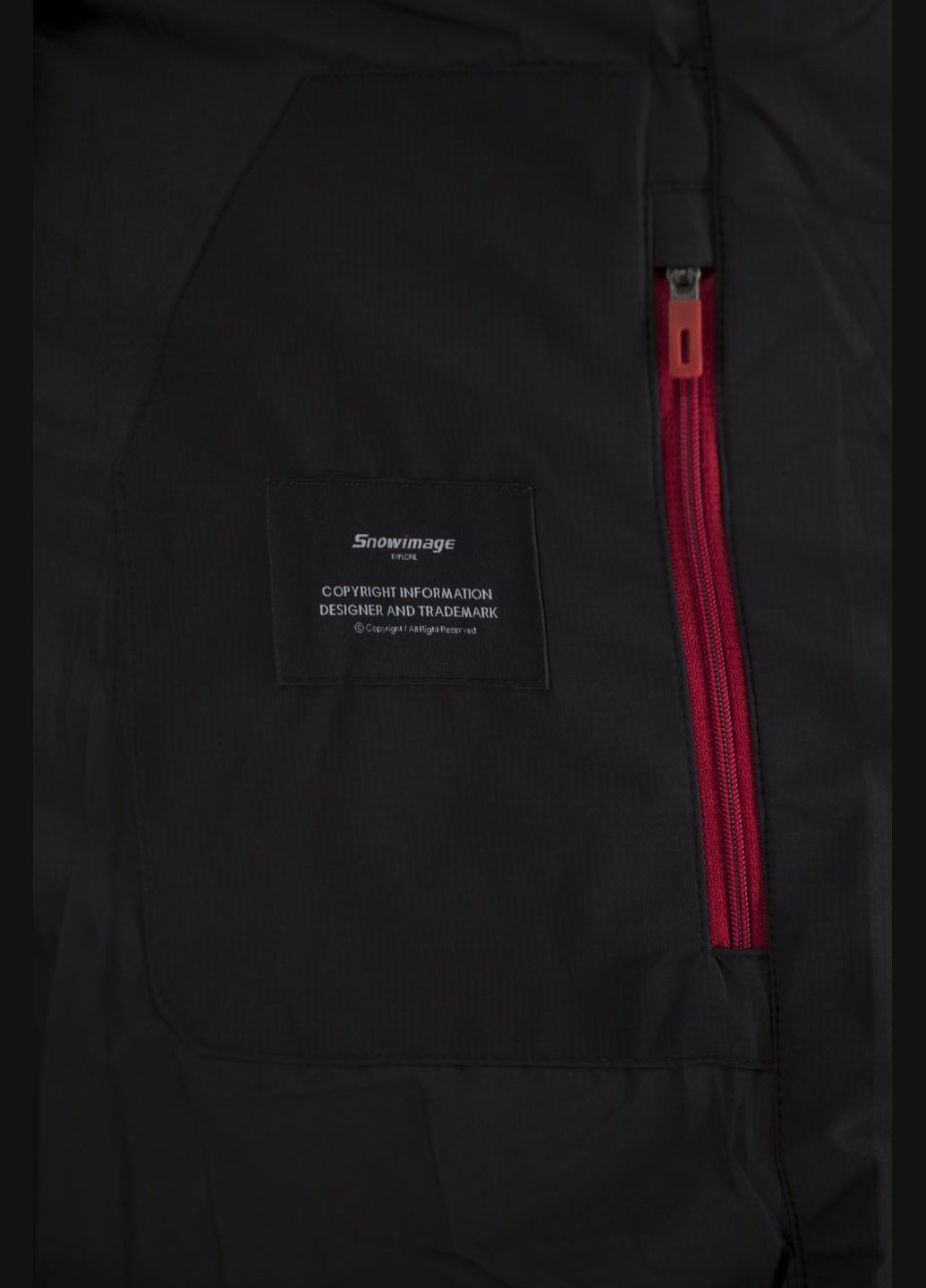 Чорна зимня чоловічий зимовий пуховик: біопух, двокольоровий, спортивний стиль (, ), 45835 Snow Image