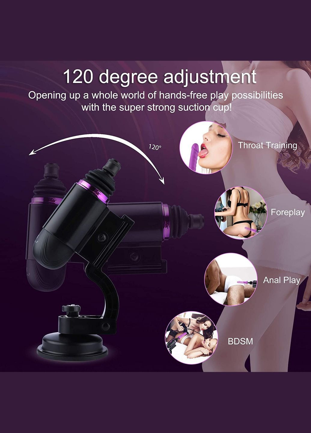 Мини секс-машина Mini Capsule Sex-Machine with Strong Suction Cup, мощная, перезаряжаемая - CherryLove Hismith (332209697)
