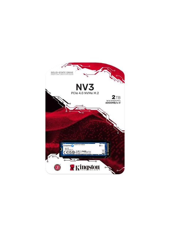 Накопичувач SSD 2TB M.2 NVMe NV3 M.2 2280 PCIe Gen4.0 x4 (SNV3S/2000G) Kingston (315029837)