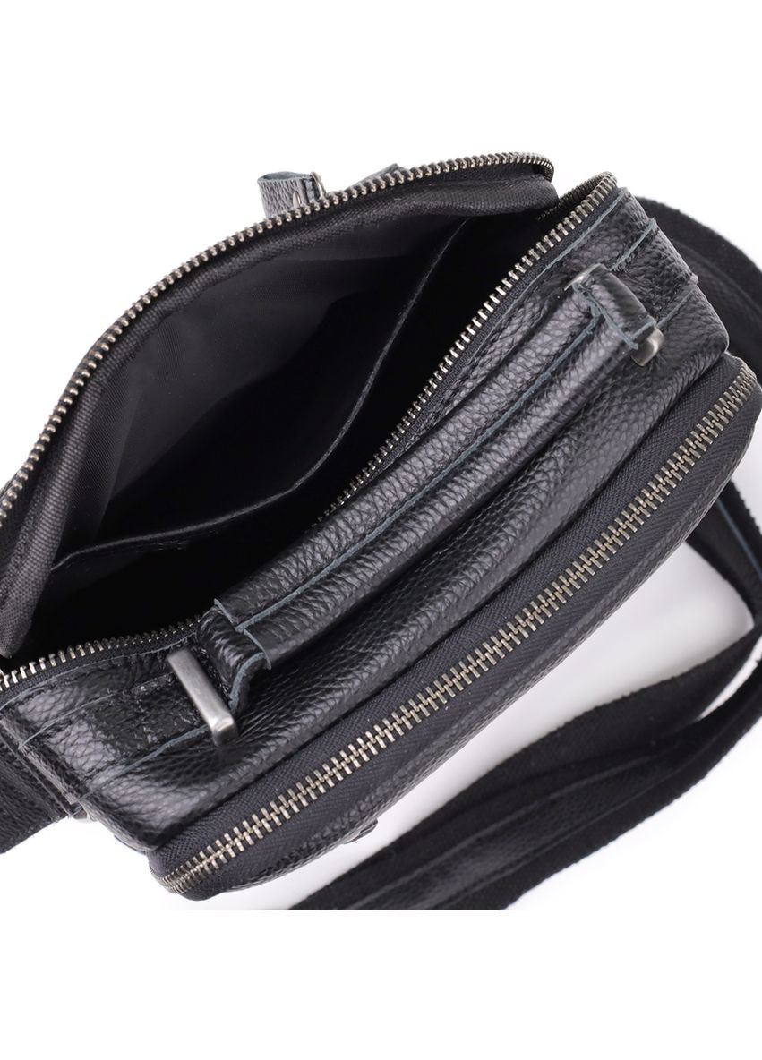 Сумка планшет через плече чоловіча з натуральної шкіри для телефону та документів середня Чорний 38346 Vintage (355245243)