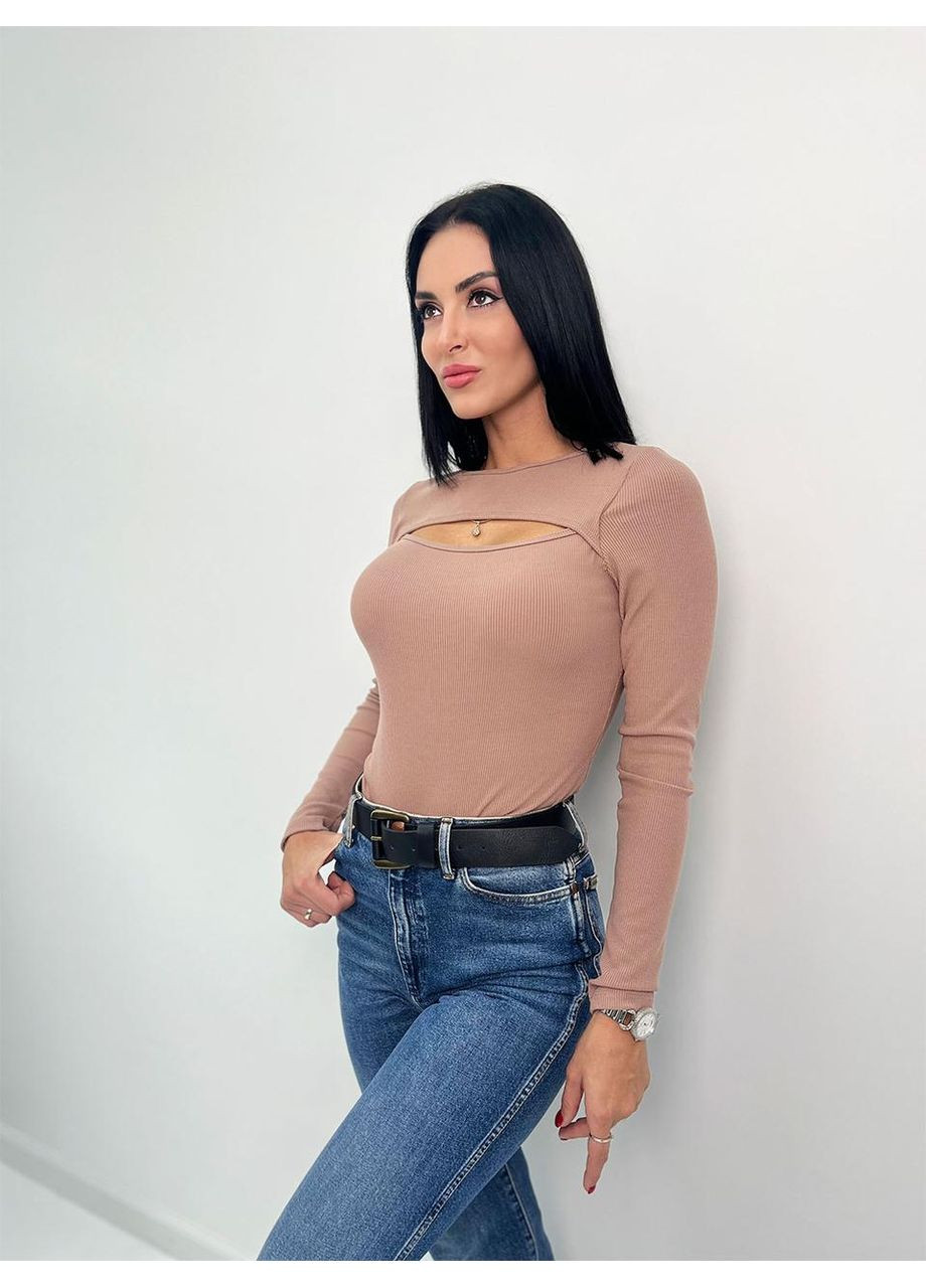 Трикотажна кофта з розрізом на грудях Fashion (360603205)