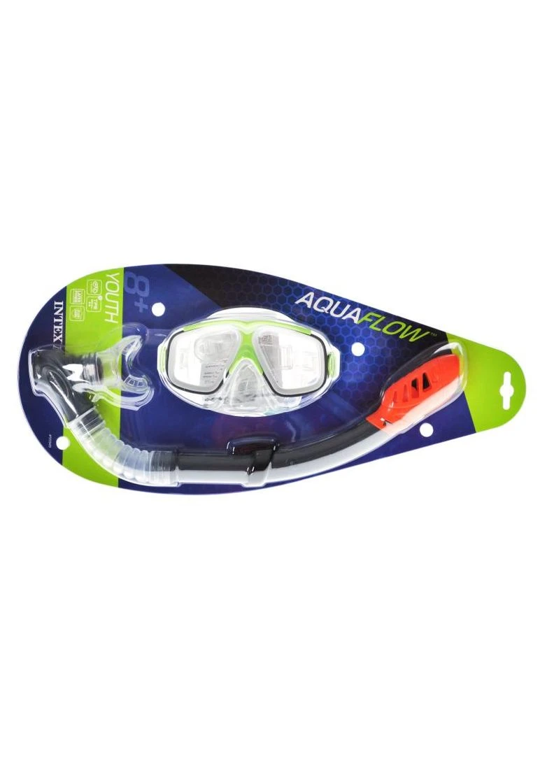 Набор для подводного плавания Aquaflow 55949 маска и трубка от 8 лет Intex (389893802)
