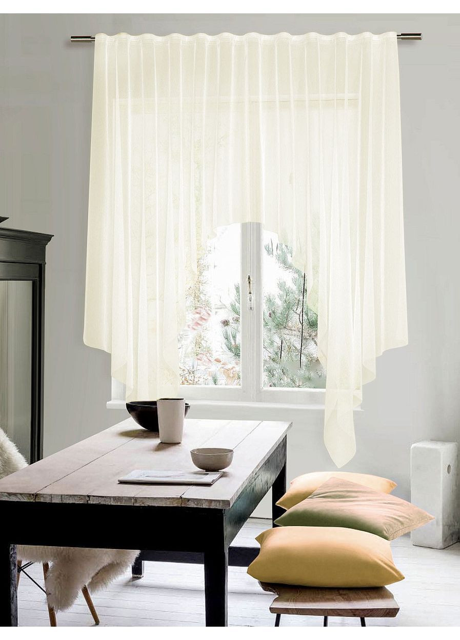 Тюль арка Стелла 200х170 см 1 шт вуаль кремовий (30103-Stella) No Brand (369154602)