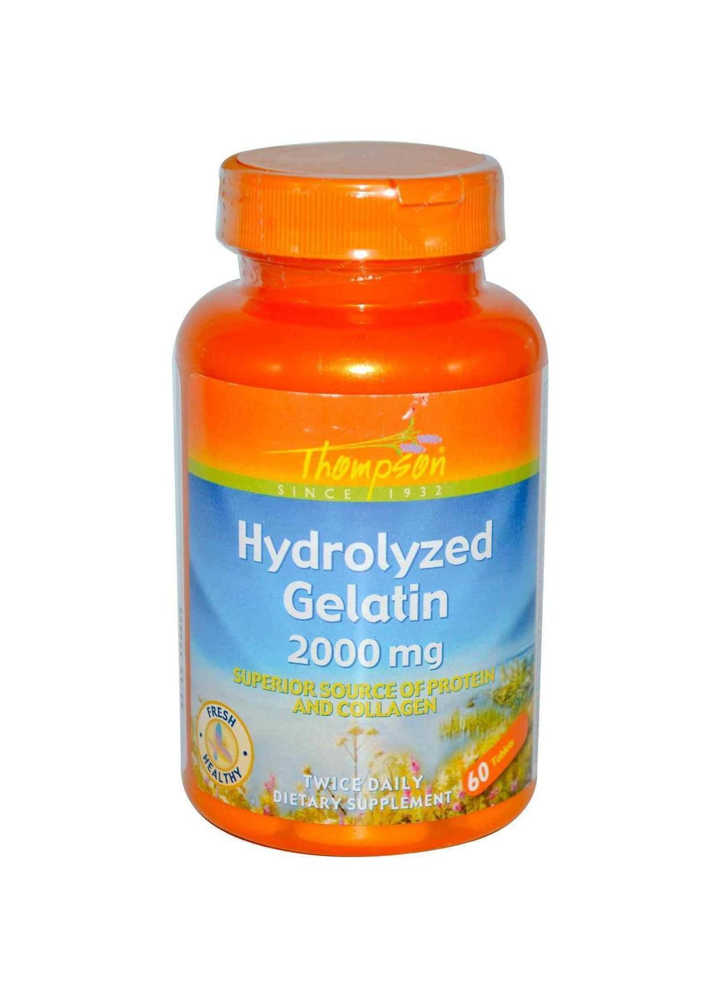 Гідролізат желатину, Hydrolyzed Gelatin,, 2000 міліграма, 60 таблеток Thompson (322064133)