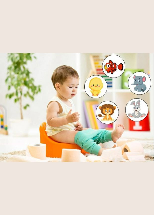 Наклейки для привчання до горщика Smart Potty 5 шт No Brand (327216636)