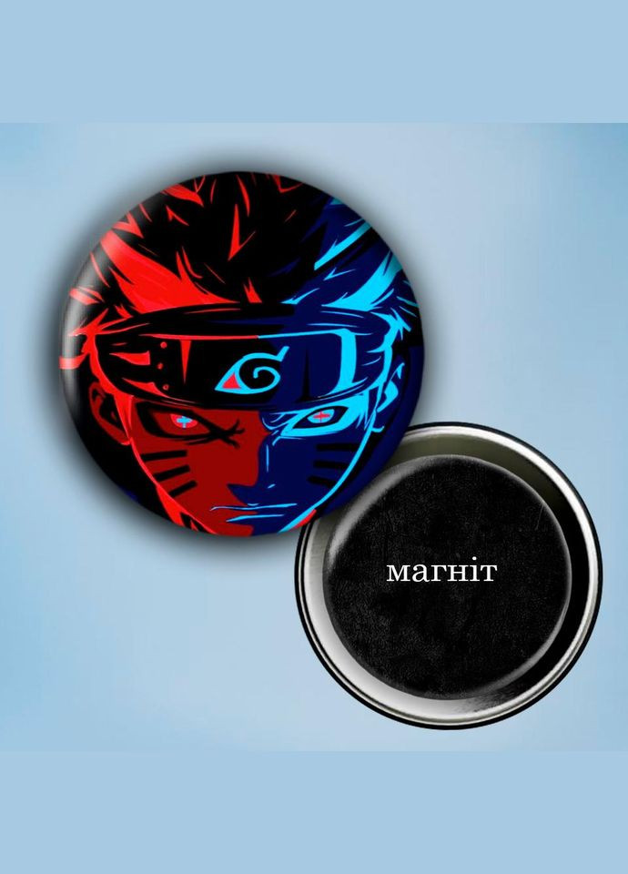 Фотомагнит (магнит на холодильник) Аниме Наруто #0024 56 мм черный No Brand (309158825)