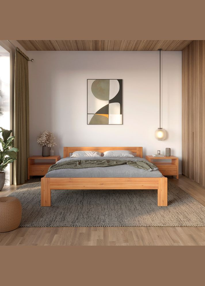 Односпальне дерев'яне ліжко Делі 70х200 см (MBG-3859) Mebigrand (366086997)