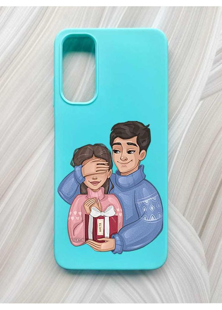 Матовий бірюзовий чохол на Samsung Galaxy A05s (A057) Подарунок Щастя (принт 179) Creative (355394770)