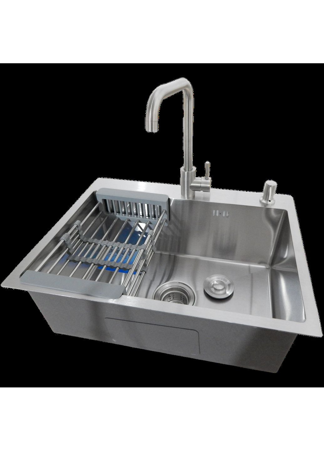 Комплект кухонної мийки KRF 6045 (3.0/1.0 мм) SATIN Kraft (369475016)