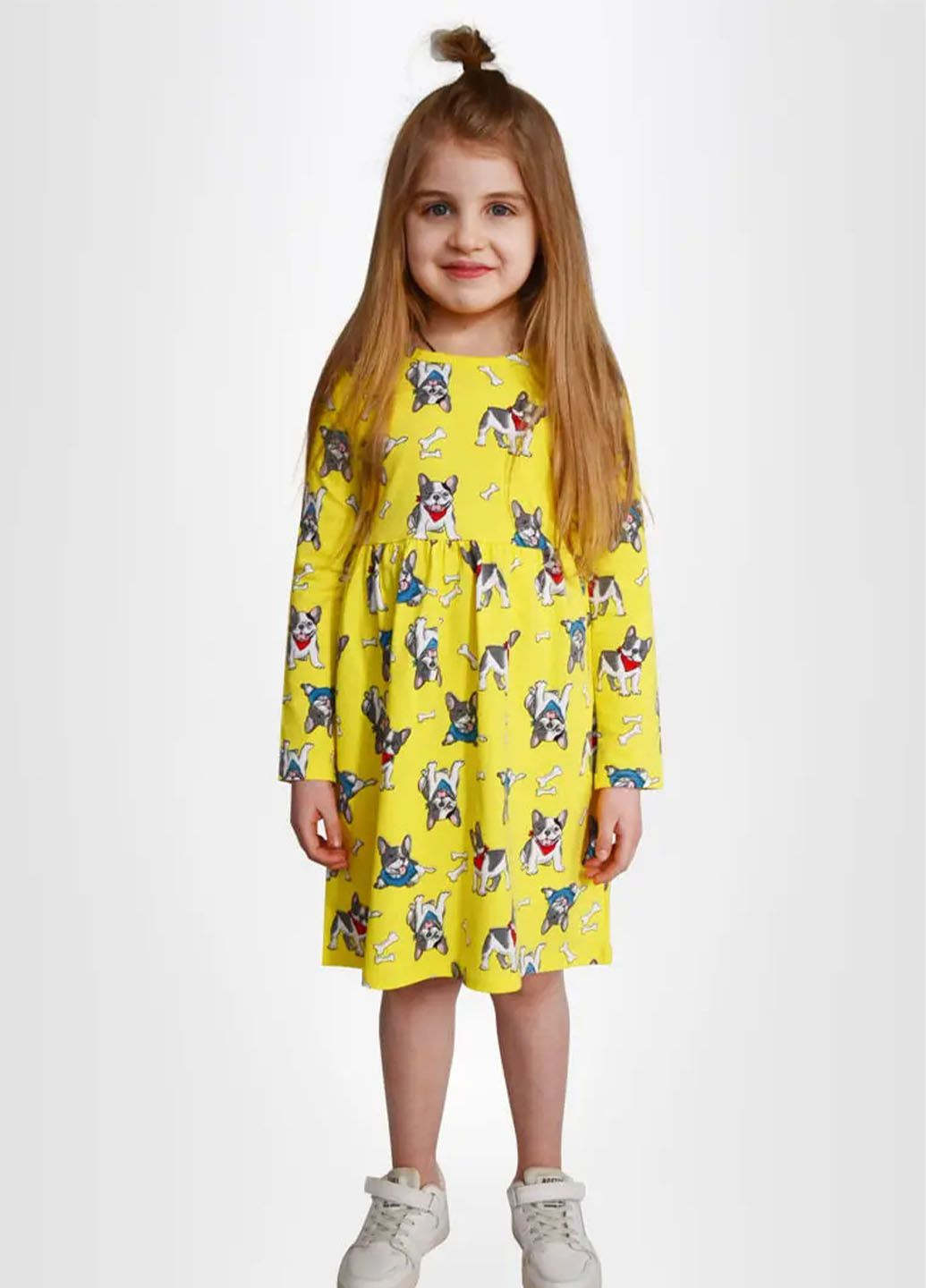 Жёлтое платье для девочки Роза (325220098)