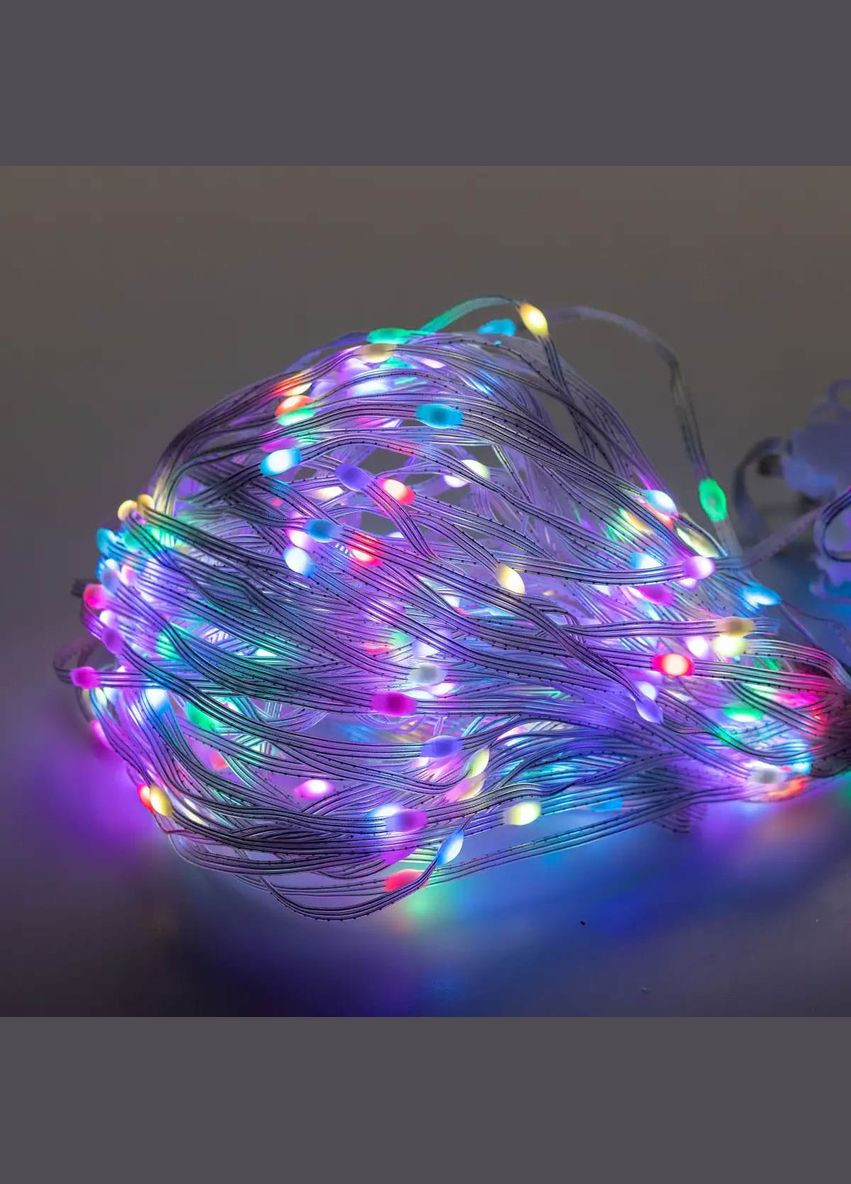 Умная гирлянда Smart штора 400 LED 3*3 м с управлением со смартфона, мультиколор GarlandoPro (328603642)