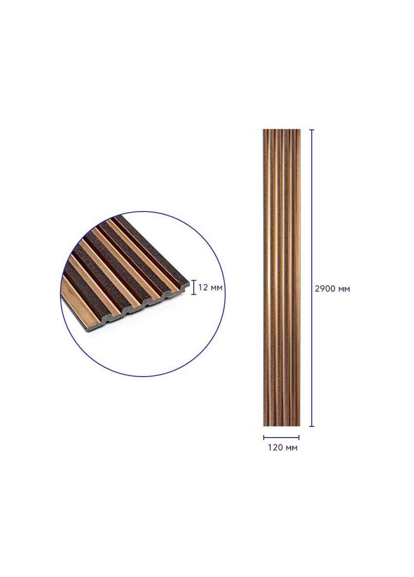 Декоративная PS рейка 2900*120*12мм (D) SW00002135 Sticker Wall (298284340)