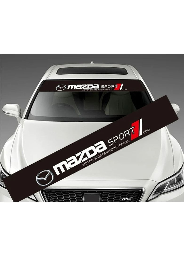 Наклейка на лобове скло 3D TUNING STUDIO Мазда спорт 1350х200х0.15мм No Brand (362500226)