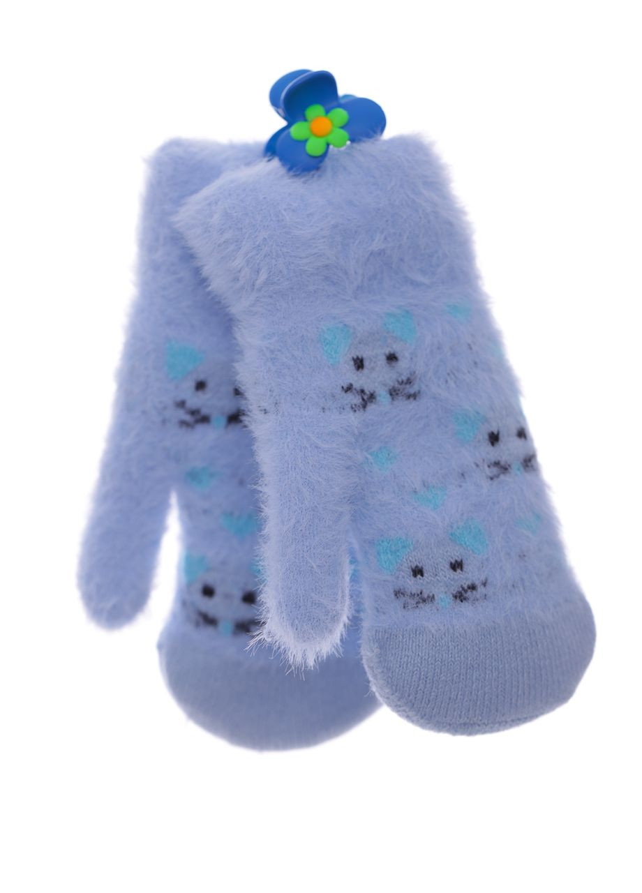 Перчатки для хлопчика на махрі Мишеня блакитне 3г+ (43664) BABYKROHA (297199894)