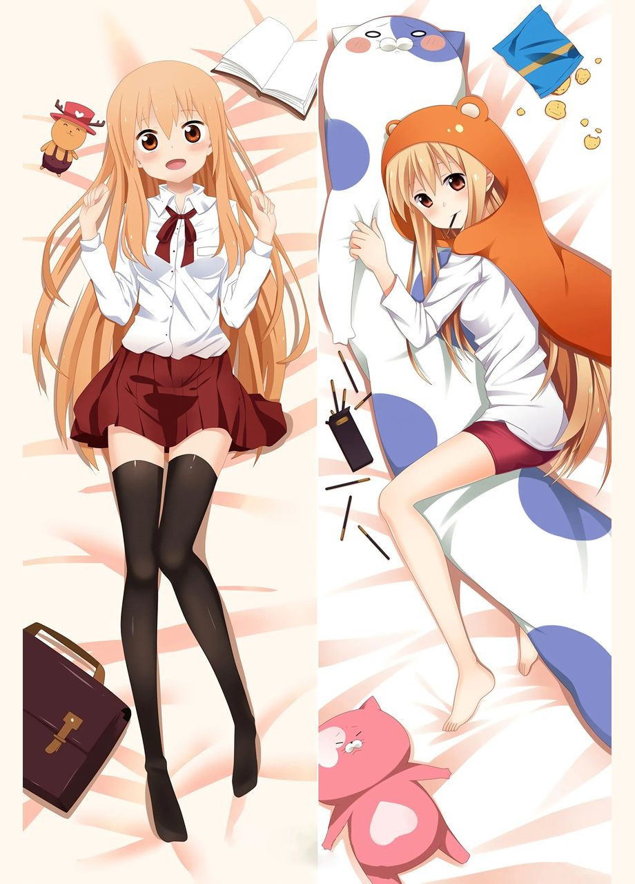 Подушка дакимакура двухсторонняя Umaru Chan - Himouto! Umaru-chan 100см No Brand (327842718)