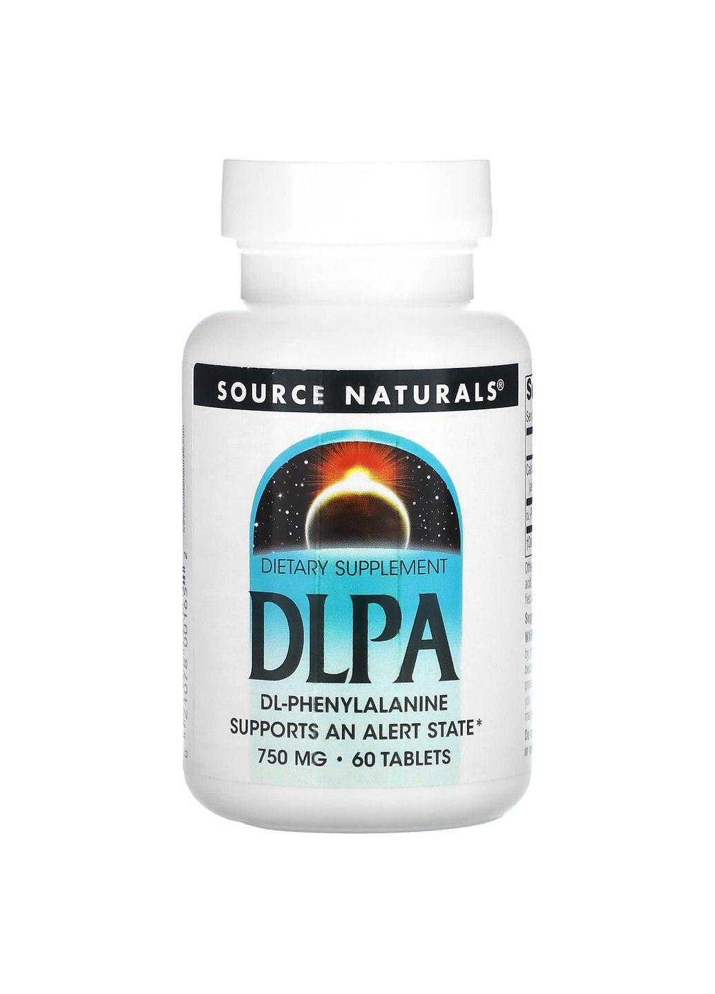 DL-фенілаланін, DLPA,, 750 мг, 60 таблеток. Source Naturals (367989475)