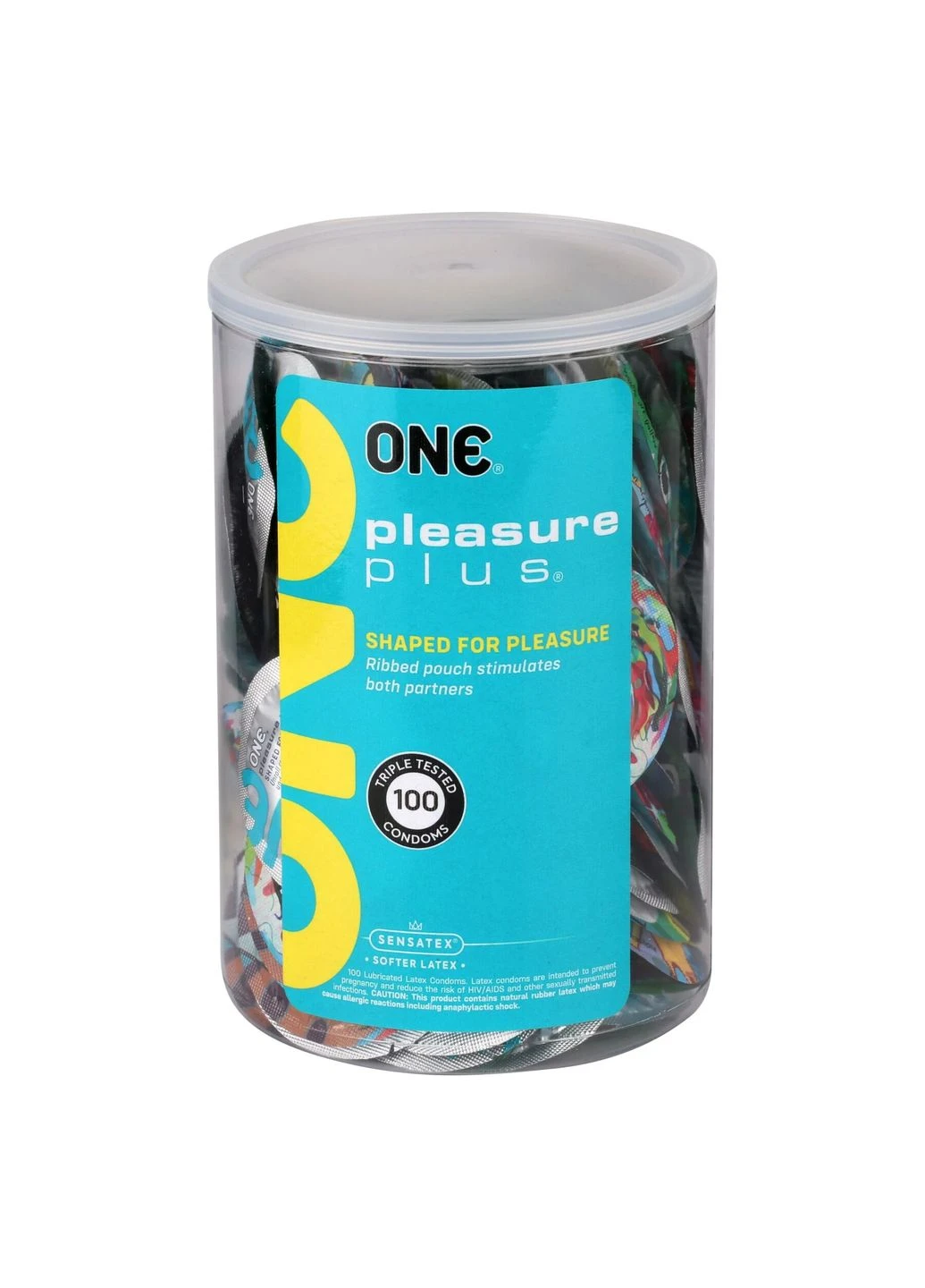 Набір презервативів Pleasure Plus 100 шт, мегапак тюб One (313103385)