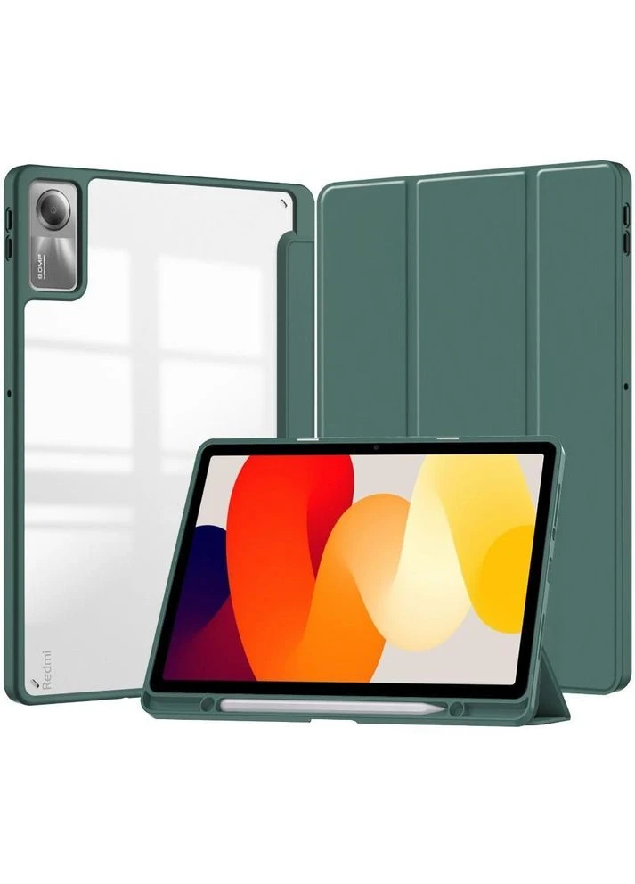 Чохол TPU Cristal Pen holder для Xiaomi Redmi Pad SE 11 Темно-зелений No Brand (394038106)