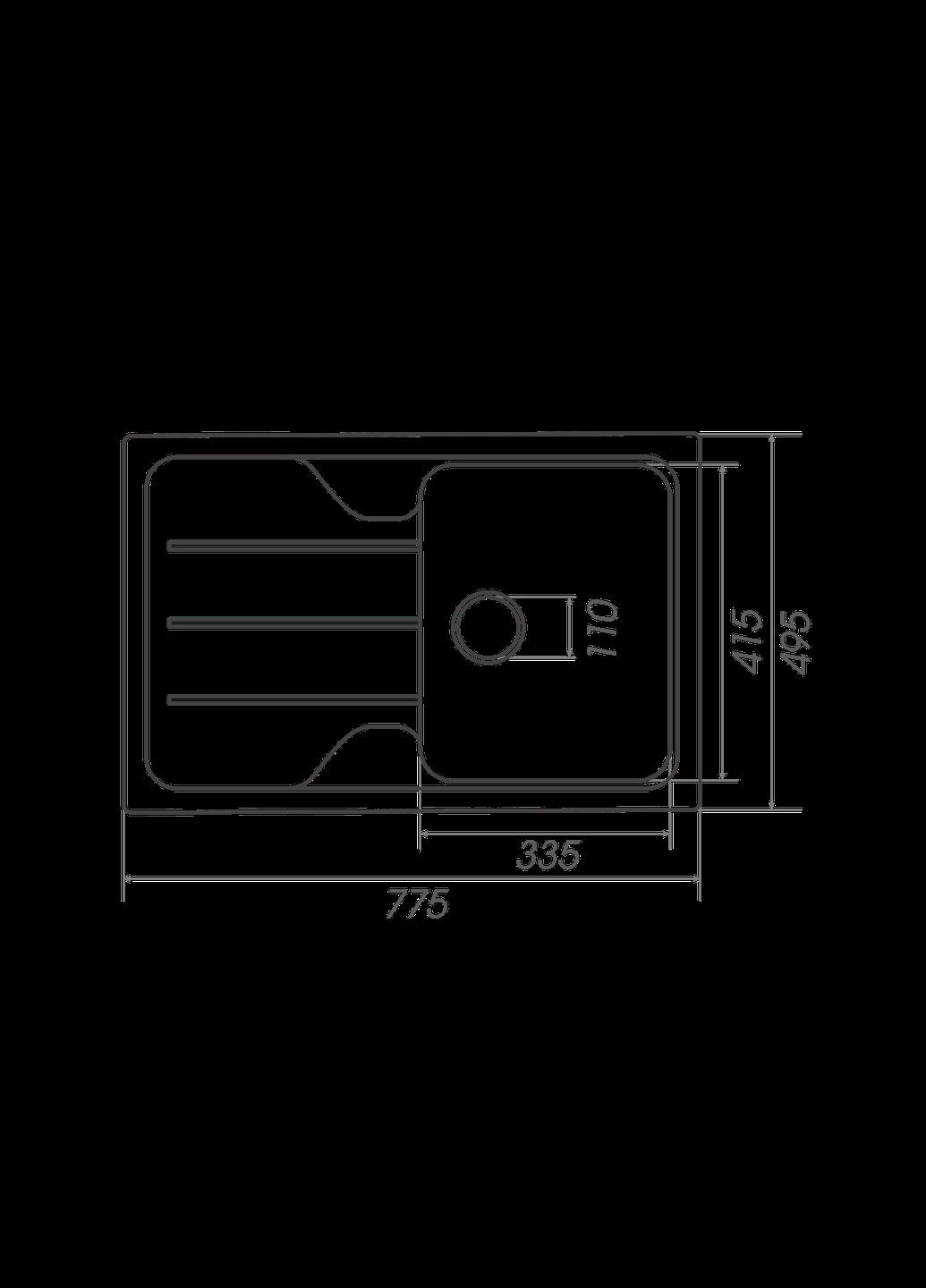 Гранітна мийка для кухні VERONA 7850 матова металік Valeso (336934537)