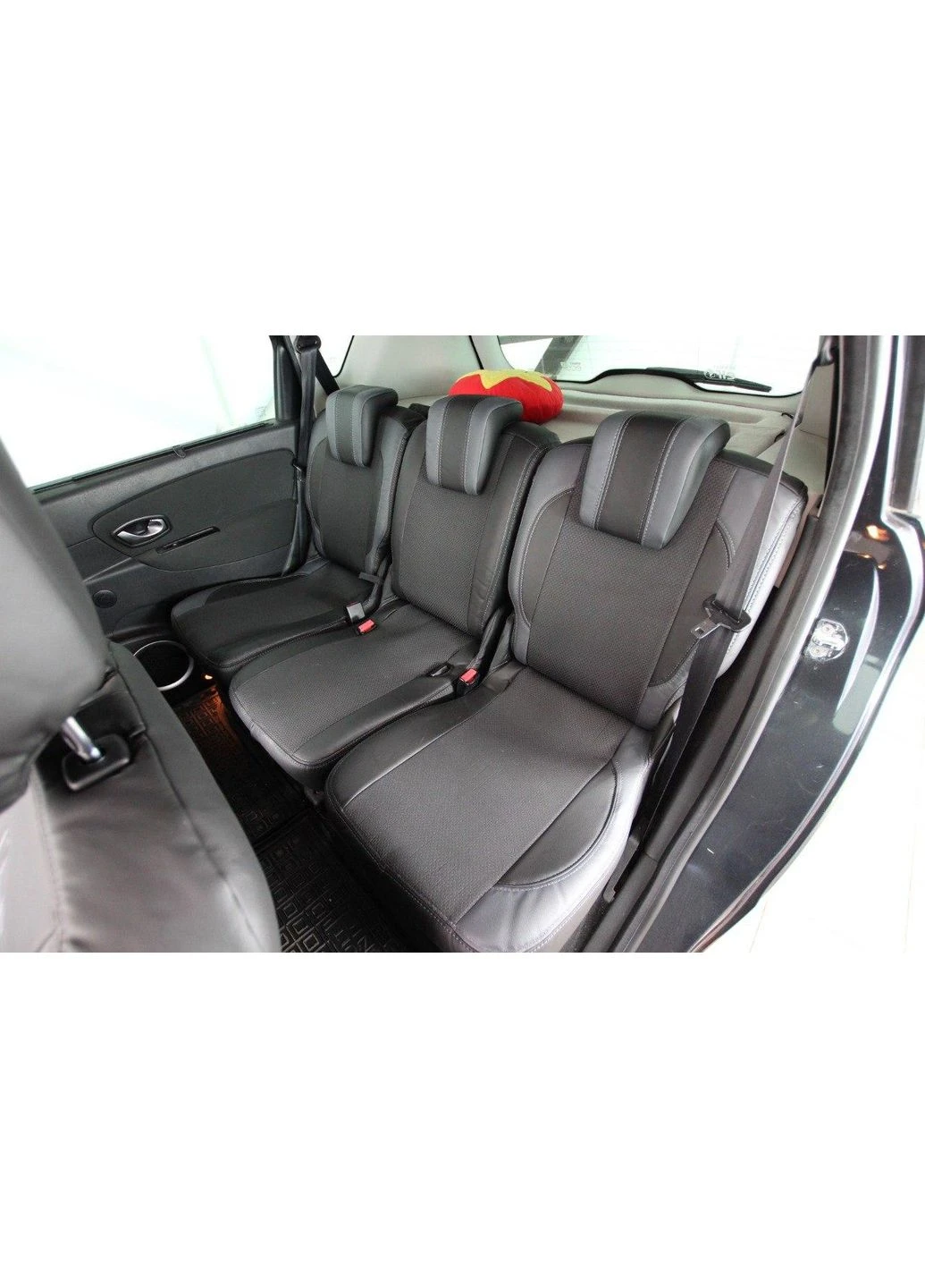 Авточехлы Renault Scenic III 2009-2013 со столиками (Экокожа + Автоткань) Чехлы в салон Elegant (397960564)