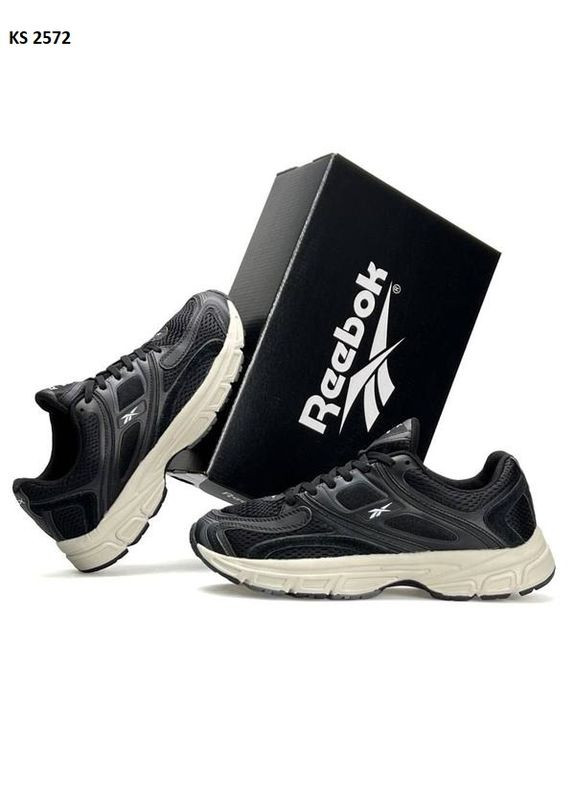 Чорні Осінні кросівки чоловічі reebok premier trinity kfs black white рібок No Brand
