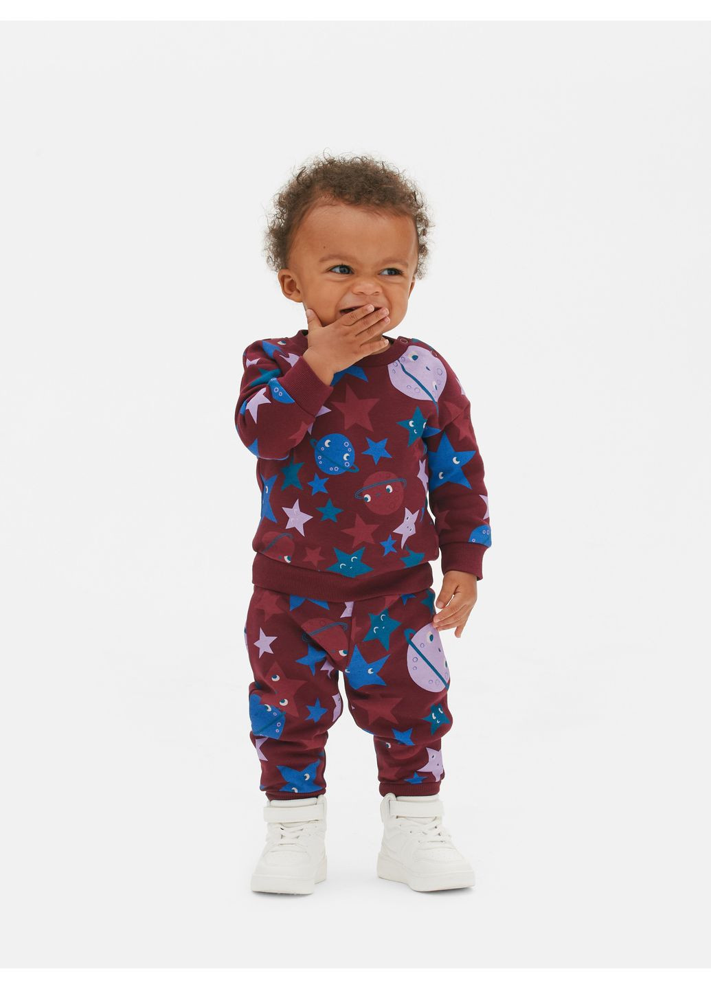 Primark світшот фліс,бордовий в візерунки, бордовий