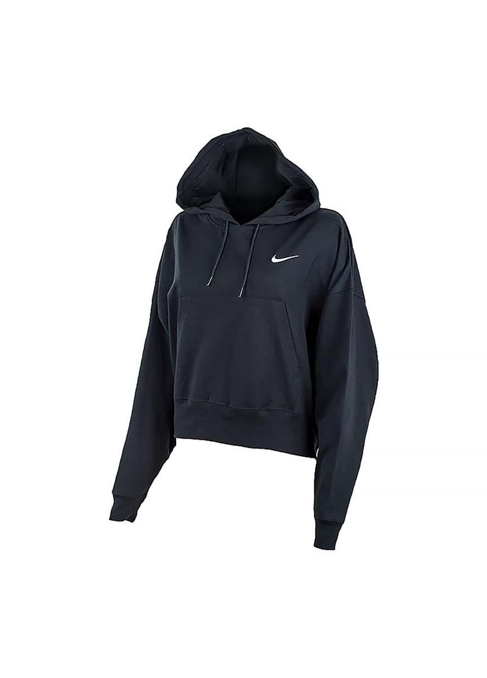 Жіноче Худі W NSW JRSY OS PO HOODIE Чорний Nike (367596885)