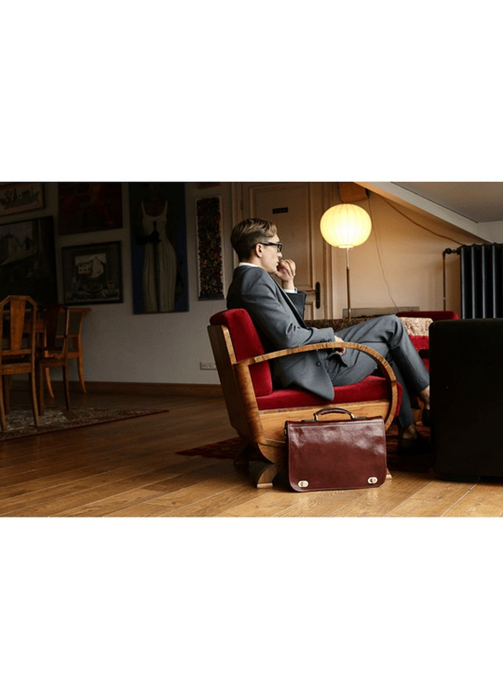 Мужской кожаный портфель 28х40х11 см Time Resistance (315870891)