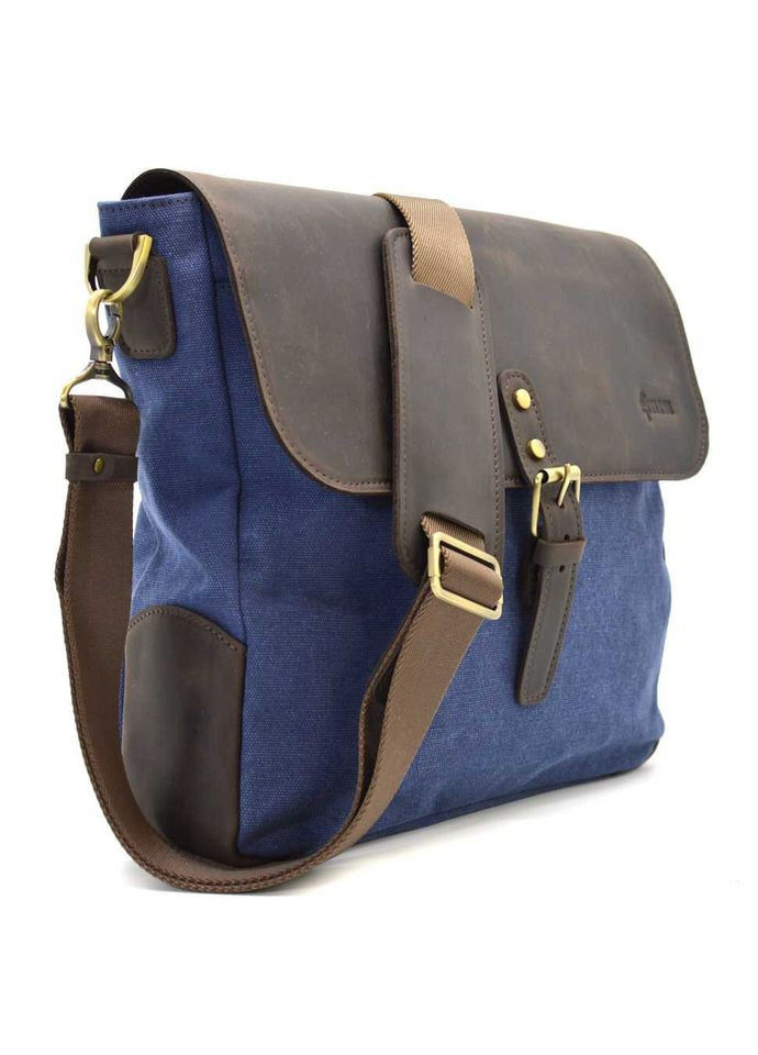 Сумка через плече з парусини navy та кінської шкіри RKc-6600-4lx TARWA (352690969)