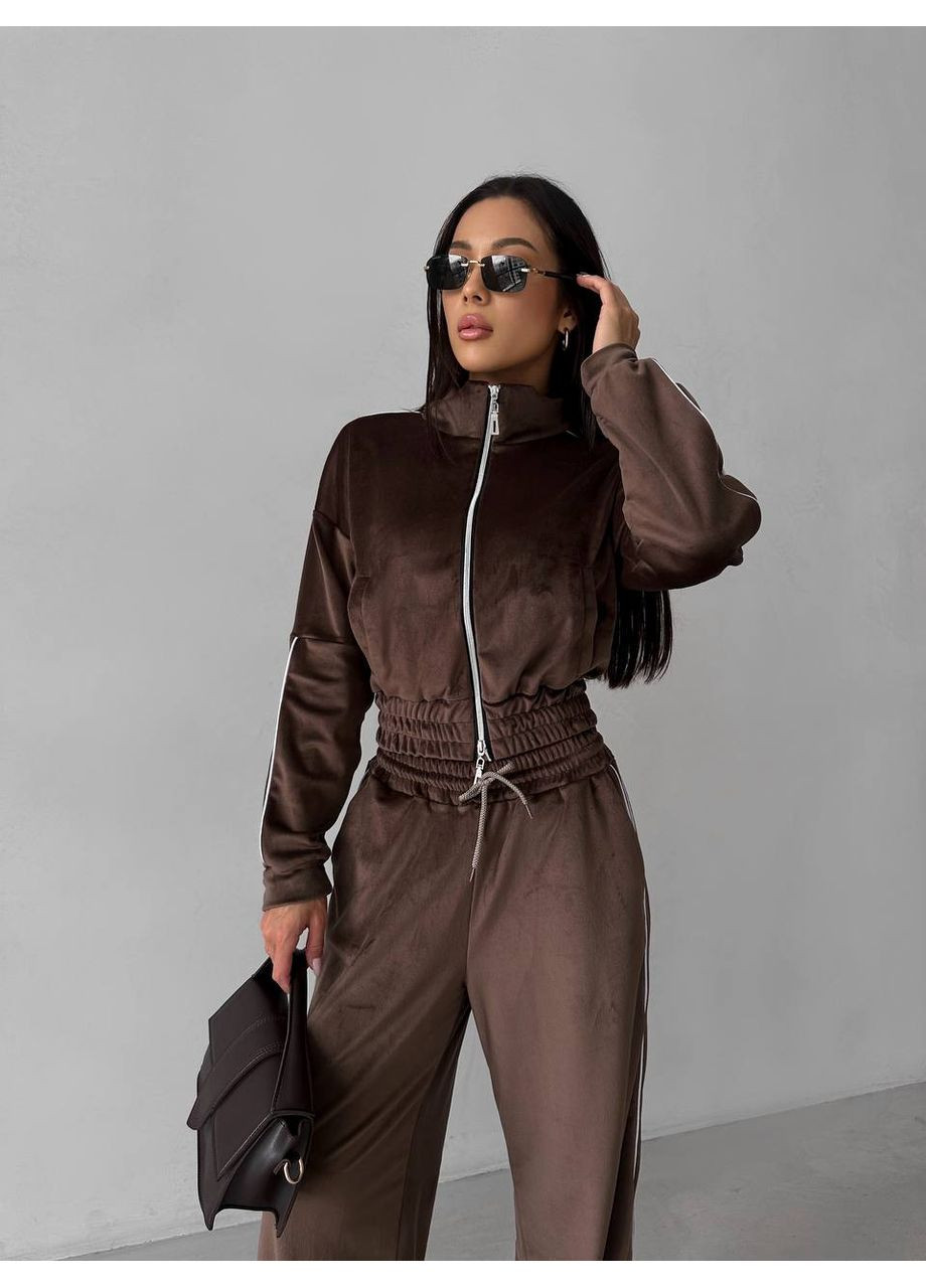 Костюм велюровий штани палаццо та кофта Україна (348057405)