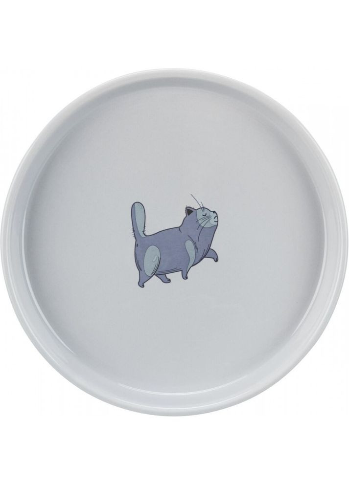 Миска для кішок, плоска та широка, 600 мл, d:23 см (керамічна) Trixie (292114612)