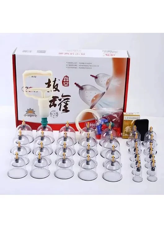 Массажные антицеллюлитные вакуумные банки 32 шт JINKANG с вакуумным насосом Promotec (377206369)